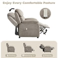 thumbnail image 3 of Bonzy Home Power Recliner Chair, Electric Recliner with Remote Control & Side Pockets, Compact Home Theater Seating for Small Spaces, Khaki, 3 of 7