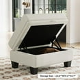 thumbnail image 2 of Belffin Standard Ottoman with Storage for Modular Sectional Couch. Beige., 2 of 6
