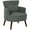 Grey, variant on HOMCOM Upholstered Accent Chair with Wood Legs, Living Room Chair, Green