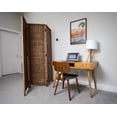 thumbnail image 6 of BIRDROCK HOME 3 Panel Seagrass Room Divider - Handwoven Abaca Folding Privacy Screen, Tall Freestanding Separator for Living Room & Bedroom, Indoor Partition Panel - Solid Metal Frame, Brown Wash, 6 of 9