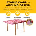 thumbnail image 4 of Valentine's Day Table Cloths for 5 Foot Rectangle Tables, Gnomes Roses Loves Romantic Watercolor Patio Waterproof Elastic Fitted Tablecloths, Washable Rectangular Table Cover for Camping, 4 of 8