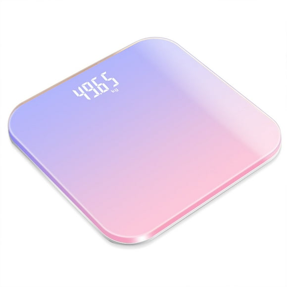 Yeacher Smart Digital Scale Highly Accurate for Body Weight Bathroom Weight Scale with Extra-Wide Platform LED Screen USB Charging Slim Design