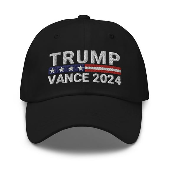 Trump Vance 2024 Hat, Dad Hat, Trump Vance 2024 Hat, 2024 Presidential Election, Republican 2024, Republican Ticket 2024 (Black)