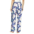 thumbnail image 3 of Pajama Pants Women, Cute Funny Rabbit Flower Sweatpants Soft Sleep Lounge Pants, Casual PJ Bottoms Pants with Pockets, 3 of 5