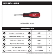 MILWAUKEE ELEC TOOL 11-In-1 SQ Screwdriver 48-22-2761
