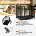 thumbnail image 6 of 42" Chew-Proof with Divider Panel Upgraded Escape-Proof, Folding Dog Crate, Pet Dog Crate, Heavy Duty Indestructible Dog Crate, Dog Kennel Indoor, for High Anxiety Dogs, 6 of 8