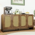 thumbnail image 6 of Diubas Sideboard Cabinet, Buffet Cabinet, Rattan Cabinets with Storage, Living Room, Walnut, 6 of 9