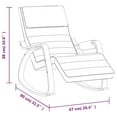 thumbnail image 2 of vidaXL Rocking Chair Cream Fabric, 2 of 8