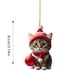 thumbnail image 3 of Wmhnj Juego de adornos navideños colgantes de acrlico 2D con colgantes de gato para decoracin navideña de interiores - Bolsa de 6 piezas, 3 of 9