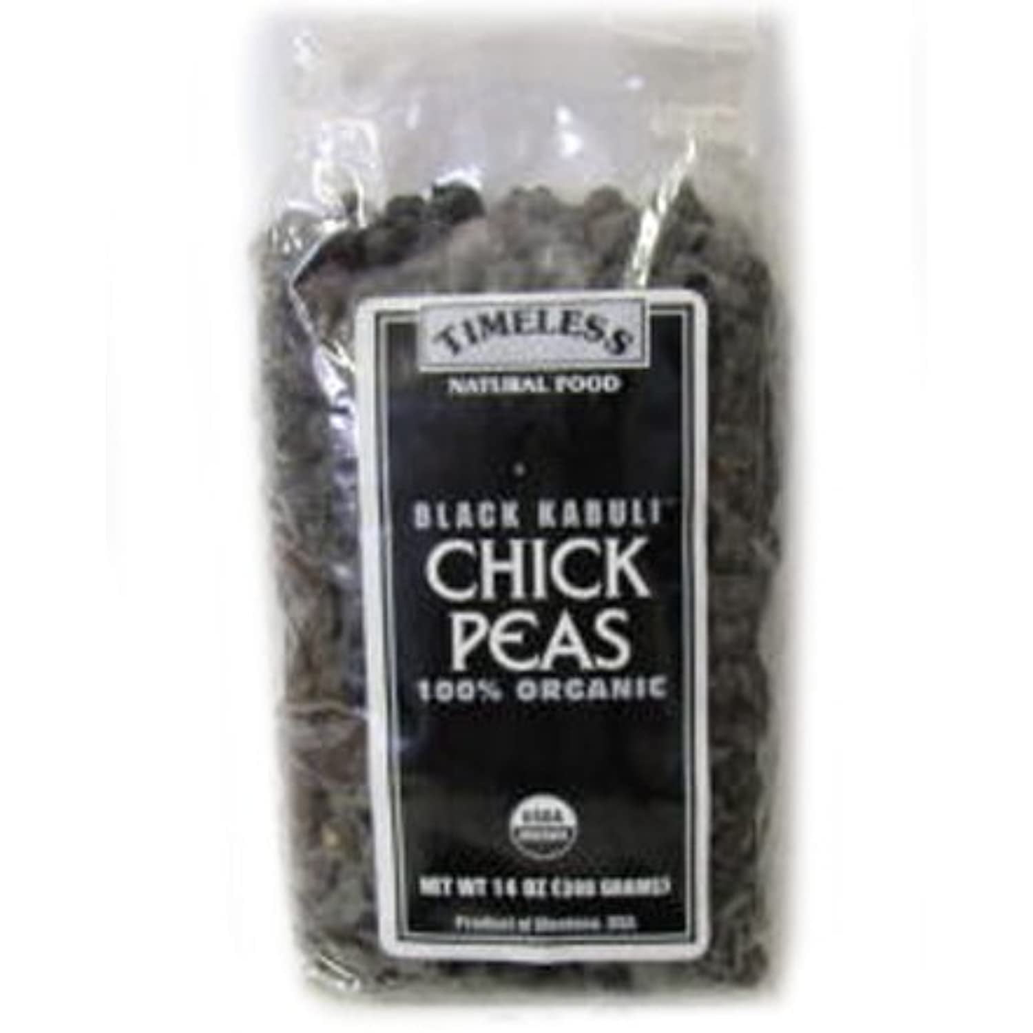 Timeless Natural Foods Organic Black Kabuli Chickpeas 14 oz.