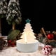 thumbnail image 5 of Adorno para candelabro del árbol de Navidad | Regalo de vela de aromaterapia cerámica | Verde, rojo, dorado, amarillo | 10,2x7,2cm | Decoración de corona de agujas de pino | Decoración de casas, 5 of 6