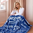thumbnail image 4 of Men Blanket Get Well Gifts for Men - You are Awesome 50" x 60" Soft Throw Blanket - Inspirational Gift for Him Thinking of You Friendship Feel Better After Surgery Gifts, 4 of 5