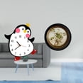 thumbnail image 2 of Reloj De Pared De Madera Con Diseño De Pingüino De Dibujos Animados, Marco De Fotos Europeo, Antiguo, Decorativo, De Resina En Relieve, Adornado, Para Colgar En La Pared, Marco De Exhibición, 2 of 8