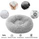 thumbnail image 2 of Cama relajante para perros y gatos de 50 cm, con forma de donut de peluche, para perros pequeños y gatos, lavable y cálida, color gris claro., 2 of 4