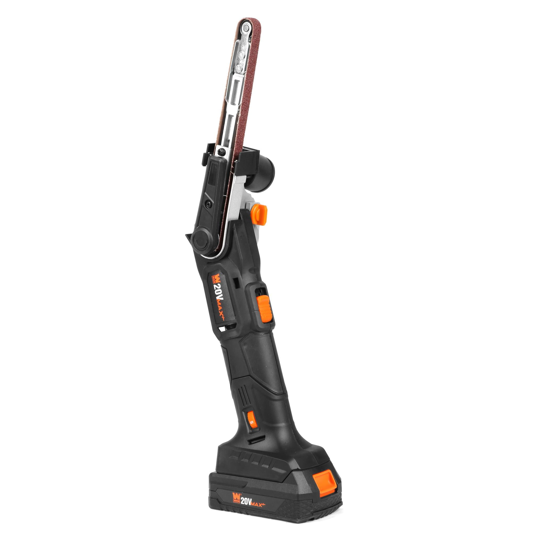 WEN 20V Max Cordless Variable Speed Detailing File Sander with 2.0 Ah Lithium-Ion Battery and Charger