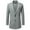 Gray, variant on Herrnalise New Fashion Casual Men's Medium Length Single Breasted Blazer Coat In Solid Color Dark Gray