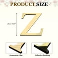 thumbnail image 2 of Uxcell 7.87 Inch 3D Acrylic Alphabet Mirror Wall Stickers Letter Z Self Adhesive Letter Sign for Home Decoration Light Gold, 2 of 7