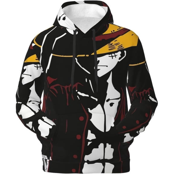 One Piece Anime Men Women Fleece Hoodies 3D Novelty Pullovers Hooded Sweatshirt with Pocket