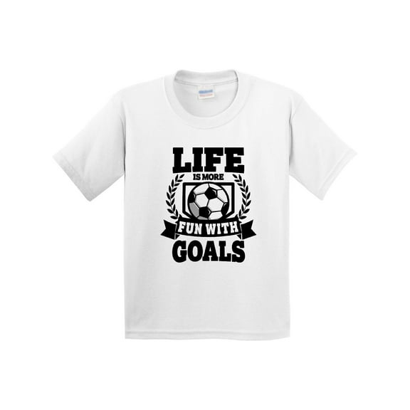 Inktastic Soccer Life is More Fun with Goals Youth T-Shirt
