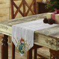 thumbnail image 3 of Table Runner Dresser Scarves Christmas Funny Santa Sea Horse Seaweed Cotton Linen Burlap Table Cover Vintage Wood Grain Table Runners for Family Kitchen Dining Holiday Party Banquet Decor, 3 of 5