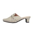 thumbnail image 3 of Claudia (LC9039) Women Wide Width Casual Dress Mule BEIGE 7, 3 of 6