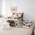 thumbnail image 6 of Manfei Christmas Happy Holiday 7-Piece Twin Bedding,Kawaii Snowman Bedding Comforter Set,Xmas Reversible, 6 of 7