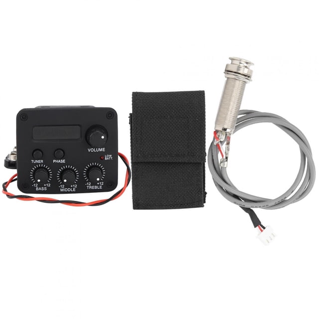 Preamplificador de guitarra, ecualizador de pastilla de 3 segmentos, pantalla LCD, accesorios para instrumentos musicales