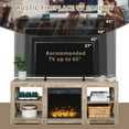 VINGLI Fireplace TV Stand 65 inch, Upgraded LED Entertainment Center