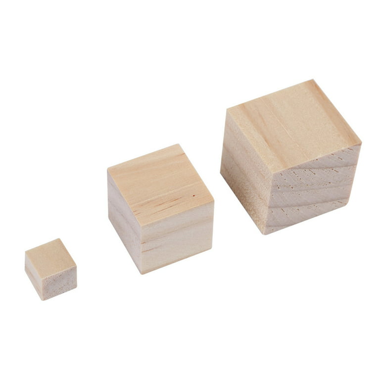 50Pcs Wood Square Square Blank Wood Blocks For Puzzle Making