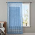 thumbnail image 4 of Sky Blue Retro Greek Key Sheer Curtains 54 Inches Long, Geometric Greece Ancient Farmhouse Light Filering Curtains, Breathable Simi Curtain Privacy Drapes for Kitchen Bathroom Small Window Treatment, 4 of 9