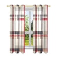 thumbnail image 7 of Yayeee Window Curtains Light Filtering 63"x42" Grommet Panel Pair Home Living Room Decor, Red Tartan, 7 of 7