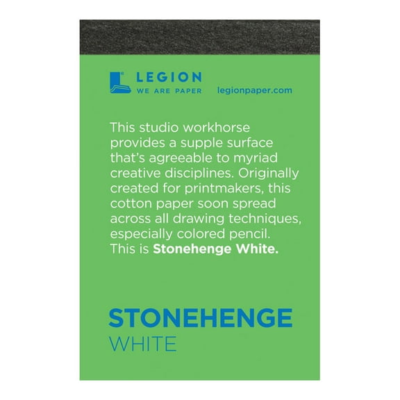 Legion Stonehenge Mini Drawing Paper Pad - 2-1/2" x 3-3/4", White, 15 Sheets
