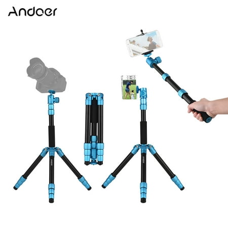 Andoer Q066 51inch Lightweight Portable Travel Camera Tripod Stand Selfie Stick for DSLR for GoPro Hero 6/5/4/3+/3 Action Camera for X/8/7/6s plus