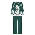 thumbnail image 3 of Tnhcen Festive Women's 2-Piece Pajamas Set Long Sleeve Crew Neck Top Pants Christmas Print Nightwear Lounge Home Clothes S-2XL, 3 of 3