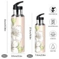thumbnail image 2 of White Flowers 1000ml Double Walled Stainless Steel LeakProof Sports Bottle Thermo 8h Portable, 2 of 9