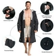 thumbnail image 5 of Lobmouse Unisex Swim Parka,Sherpa Fleece Lined Warm Coat,Windproof Waterproof Quick-dry Hooded Swim Jacket,Oversize Surf Poncho Changing Robe Parka for Adult & Kids, 5 of 12