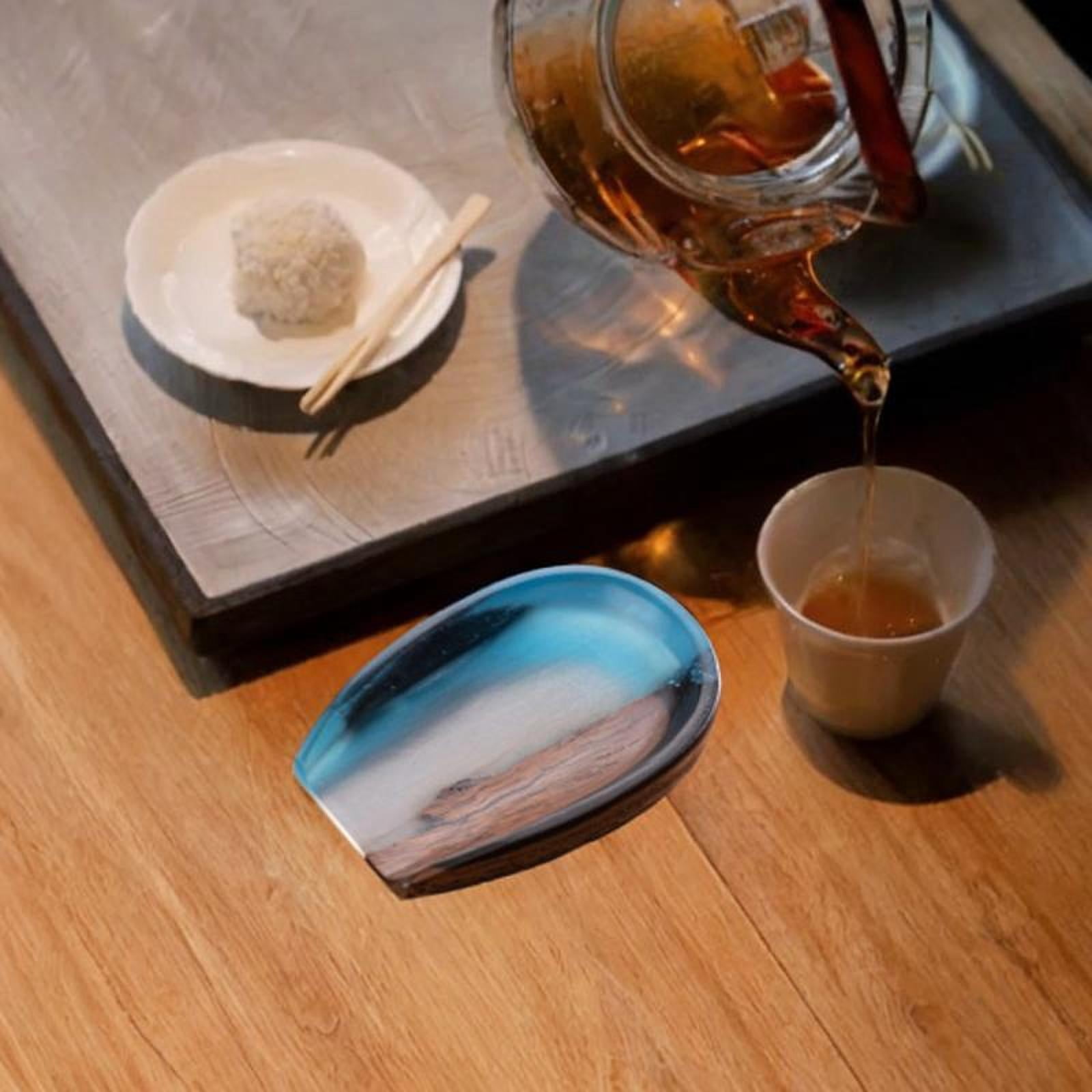 CarpNettore Coffee Bean Cup Cha He Tray Wood Resin Coffee Accessory Measuring Tray Weighing Color E