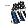 thumbnail image 6 of KAKALAD American Flag With Thin Blue Line Car Seat Covers Set Vehicle Front Seats Protector 2 Pcs, 6 of 9