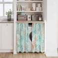 thumbnail image 6 of Teal Red Coastal Kitchen Curtain for Berdoom Living Room Cafe 54 Inch Length, Nautical Seahorse Beach Coral Starfish Tiers Curtains Light Filtering Drapes Window Treatment 2 Panels 52"Wx54"L, 6 of 8