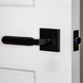thumbnail image 2 of Viaggio Qadmhmclo_Prv_238 Quadrato Hammered Solid Brass Privacy Door Knob Set - Black, 2 of 7