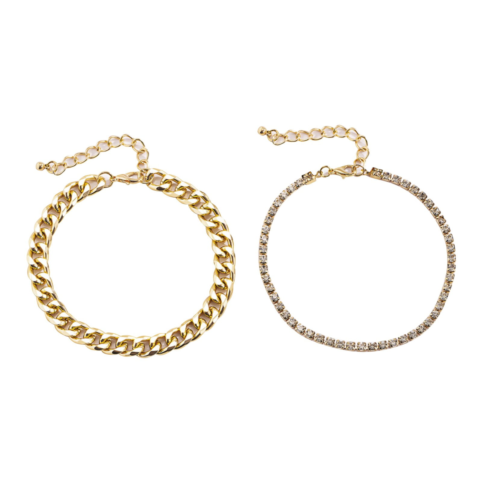 ZTTD Gold Ankle Bracelets for Women Silver Cuban Link Anklets for Women