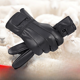 thumbnail image 1 of Guantes de invierno de piel auténtica para hombre, guantes de motociclista con forro polar para mujer, guantes de piel de oveja con forro polar para exteriores, guantes para coche eléctrico a prueba, 1 of 4