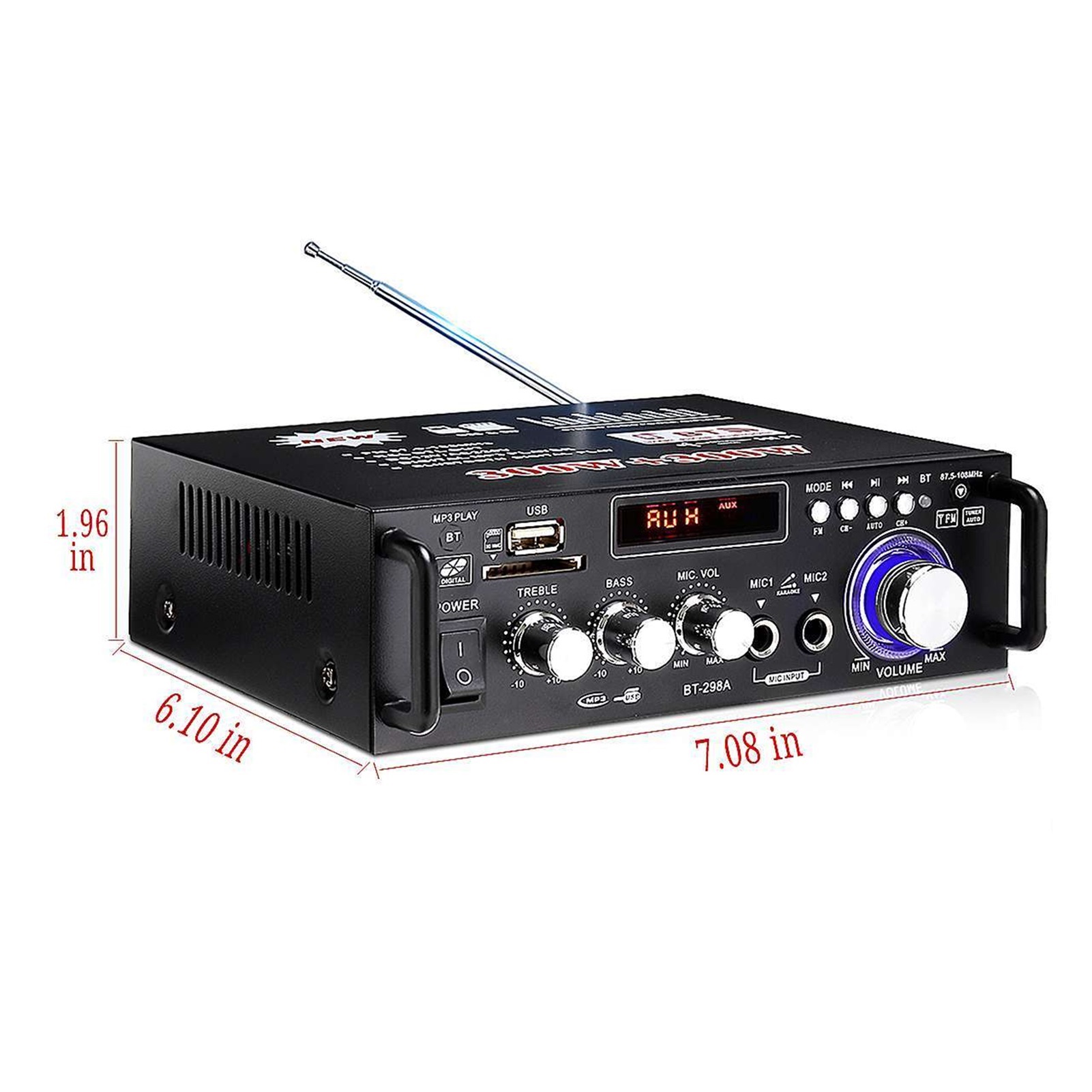 600w 800W Home Amplifier HIFI USB FM Radio Car Audio Bluetooth Amplifiers Subwoofer Theater Sound System With Remote Control ,Small Footprint