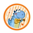 thumbnail image 3 of de dibujos animados, juego de actividades al aire libre, platillo de disco de esporación exterior, suave dinosaurio ukelele Cola platillo, 3 of 8