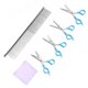 thumbnail image 4 of Kit de tijeras para cuidado de mascotas, tijeras rectas para adelgazar, tijeras curvas hacia arriba y hacia abajo, herramientas de corte de pelo, 4 of 8