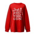 thumbnail image 4 of Moda mujer estampado o-cuello pulóver Tops manga larga cómoda blusa sudadera Fridja  FKASFK457, 4 of 4