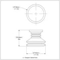 thumbnail image 2 of Allied Brass Designer Cabinet Knob, Antique Brass, 2 of 3