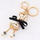 thumbnail image 4 of Llaveros con colgante de perlas para mujer, llavero de carro de calabaza, joyería de lujo, lazo de coche, decoración de bolso de Camelia, 4 of 4