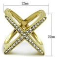 thumbnail image 2 of RareGem TK2497 - IP Gold(Ion Plating) Stainless Steel Ring with Top Grade Crystal in Clear, 2 of 4