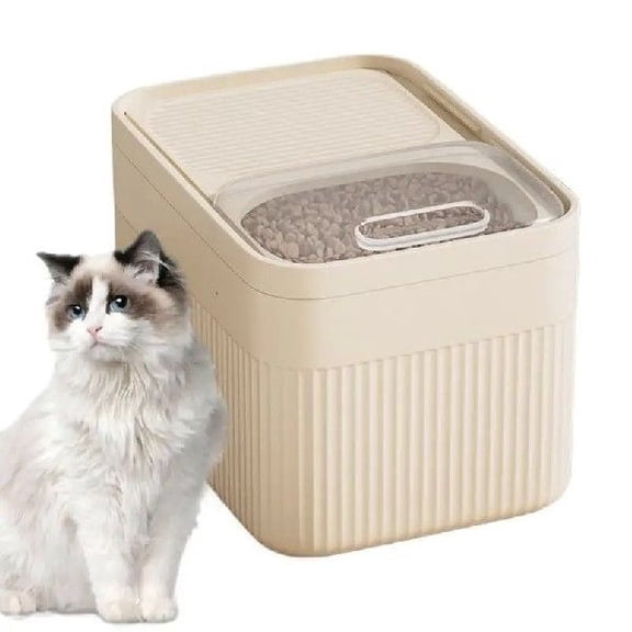 CSStudio Moisture-proof seal 10 Lbs Pet Food Storage Container for Dog Cat Food Large Dry Food Bin for Treats and Other Pets